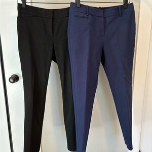 Ann Taylor Black and Navy Ankle Pants